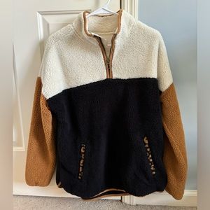 Time And Tru fuzzy quarter zip